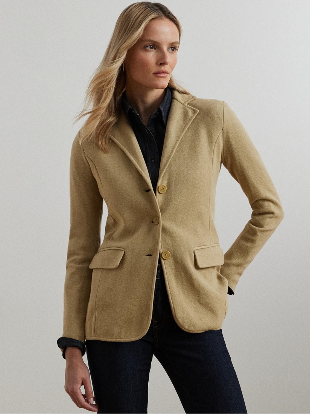 Lauren Ralph Lauren Women's beige Tailored Blazer Jacket